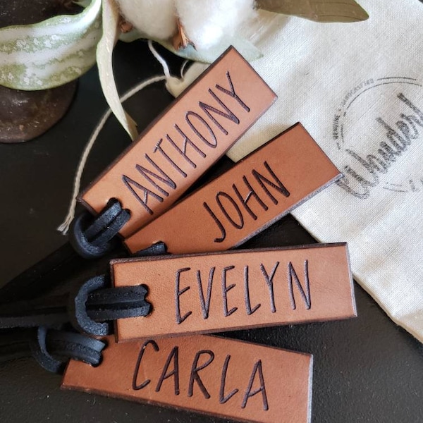 Custom Name Tags. Leather Name Tags. Personalized Name Tags.