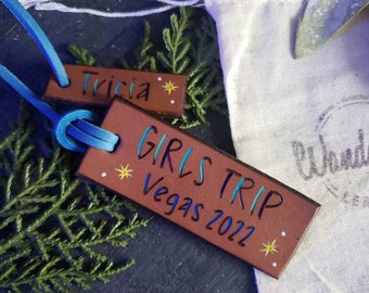 Vegas Luggage Tags. Girls Trip Tags. Girls weekend luggage tags. Girls trip luggage tags.