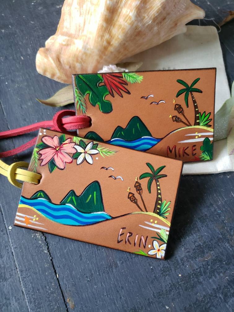 Hawaii Tags. Hawaii Luggage Tags. Hawaii Tag. Hawaii Honeymoon Etsy