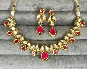 Sabyasachi Inspired Polki Kundan Designer Necklace Set