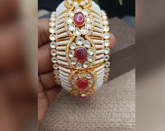 Inspirowana Sabyasachi designerska bransoletka Polki Kundan