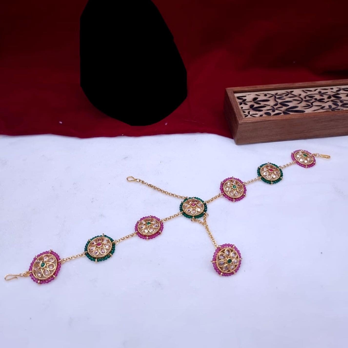 FidaShop High Quantity Indian Traditional Rajasthani Borla Designer Matha Patti