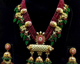 Sabyasachi inspired Jaipuri Kundan long necklace set