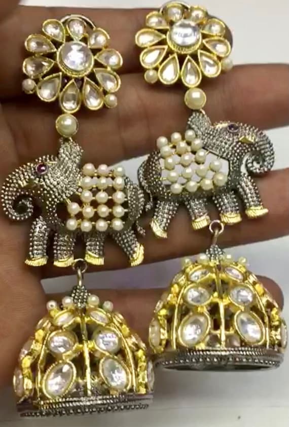 Earrings kundan designer deals