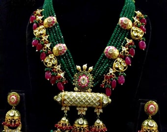 Sabyasachi inspired Jaipuri Kundan long necklace set