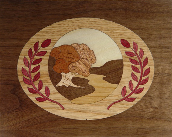 Marquetry Wood Craft Kit Riverside | Etsy