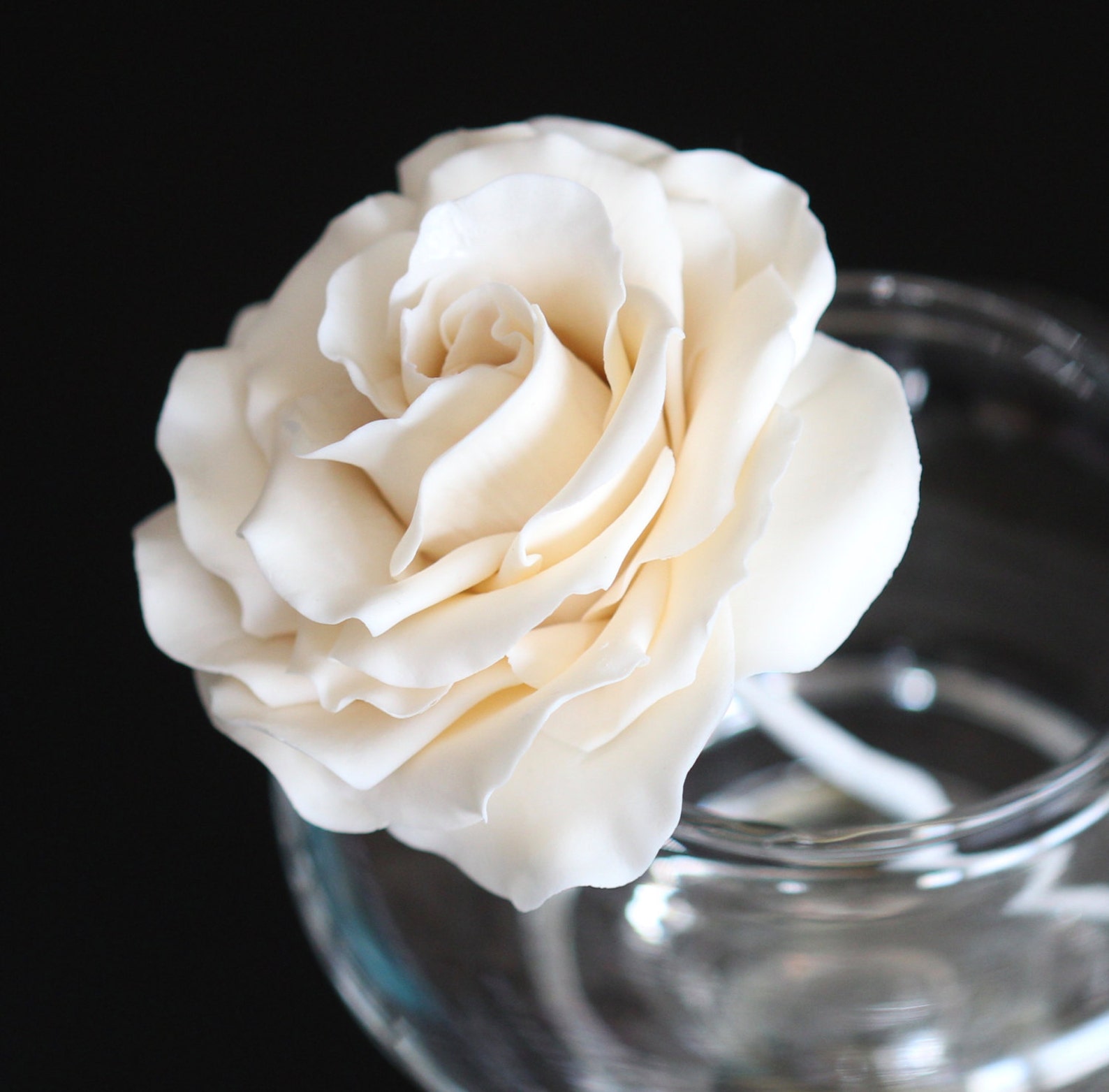 offwhite sugar paste rose Etsy