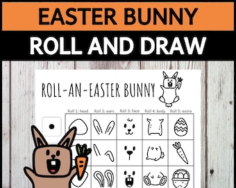 Roll an Easter Bunny – Fun Roll & Draw Game for Kids – Printable Spring Activity