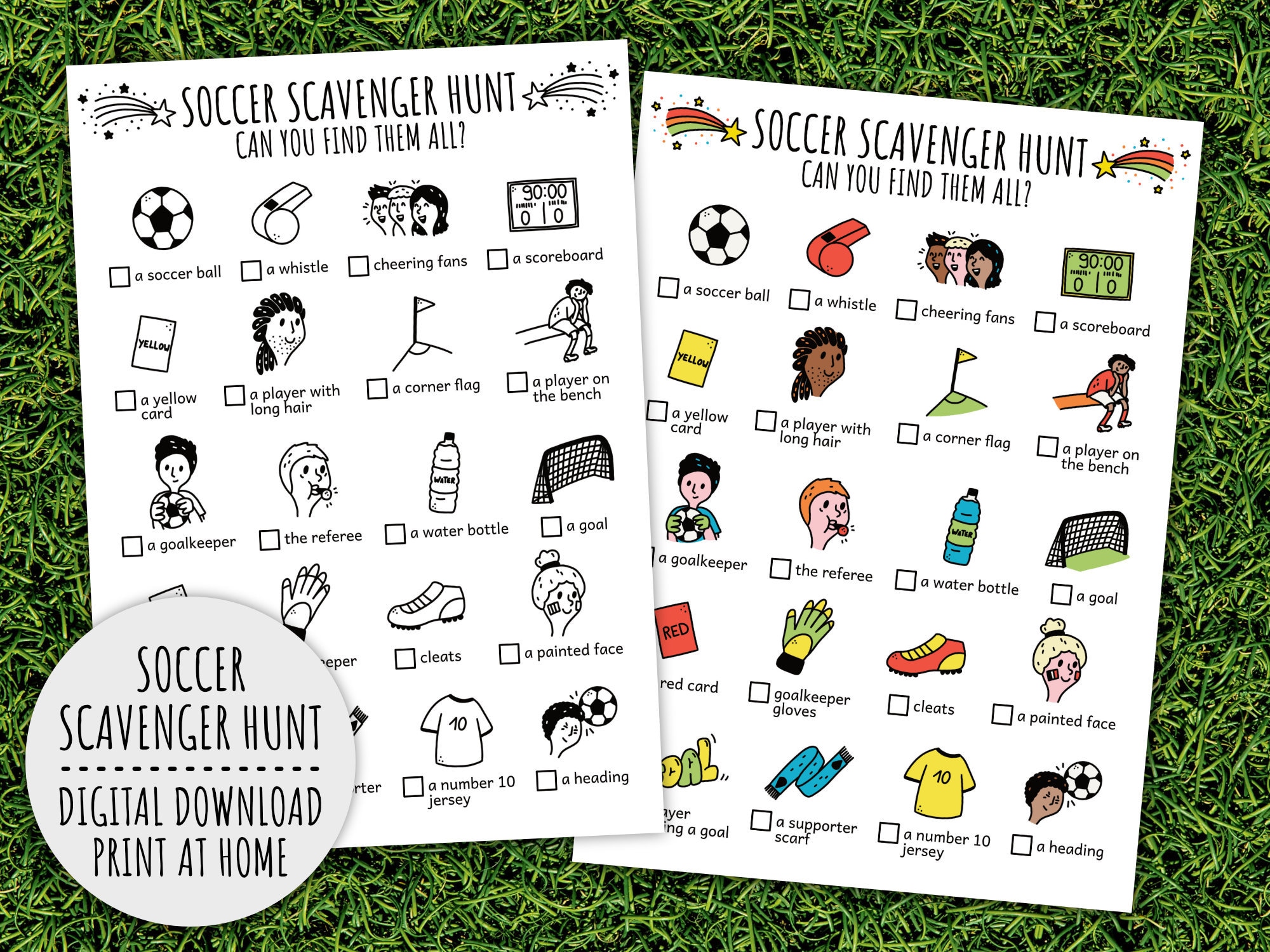 Soccer Scavenger Hunt For Kids Football Treasure Hunt And Etsy España