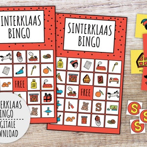 Saint Nicolas Bingo Game For Kids, Sinterklaas Party Game, Dutch Preschool Classroom Game And Family Activity (Printable PDFs)