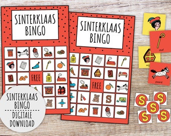 Saint Nicolas Bingo Game For Kids, Sinterklaas Party Game, Dutch Preschool Classroom Game And Family Activity (Printable PDFs)