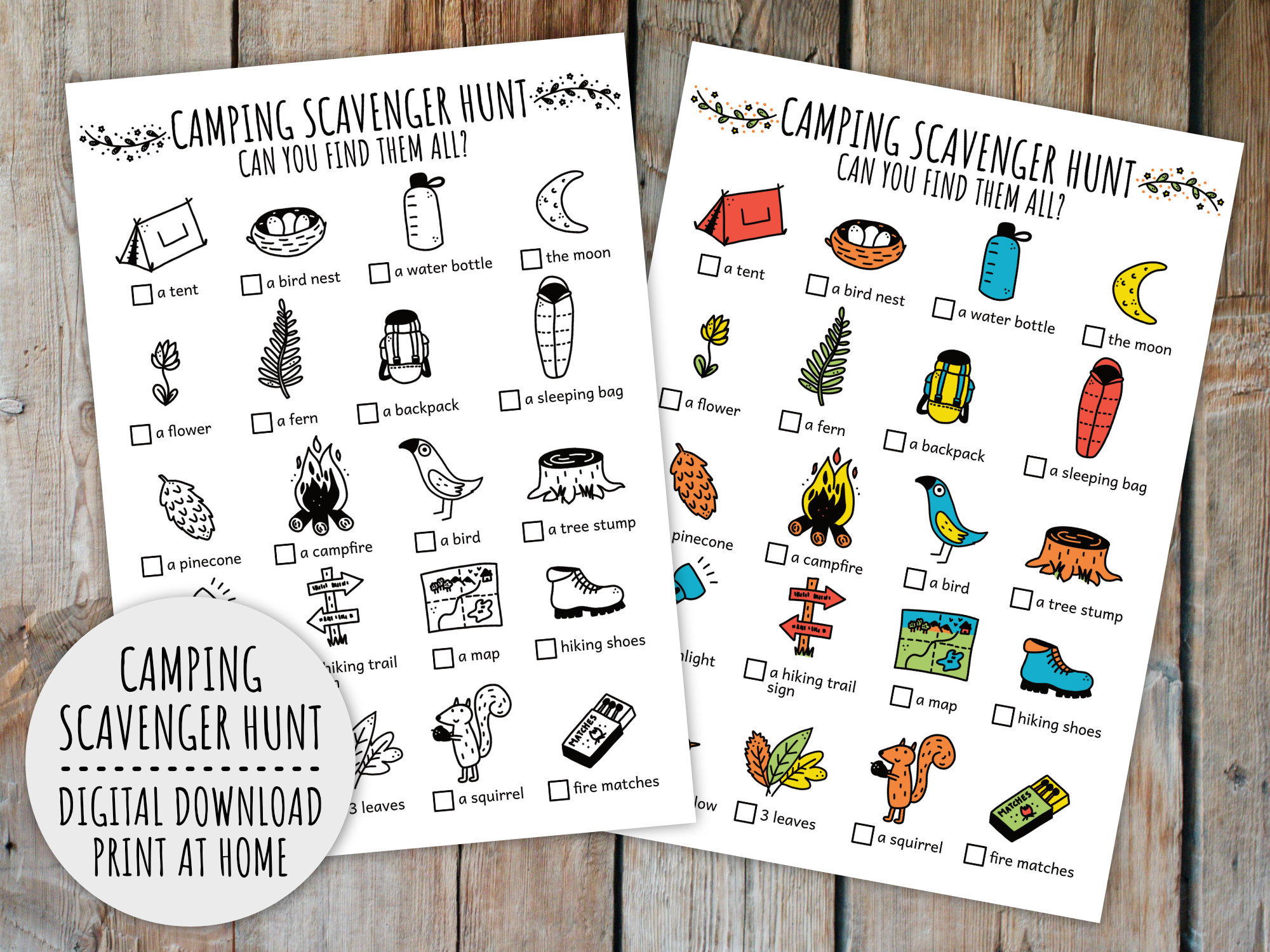 camping-scavenger-hunt-printable-for-kids-treasure-hunt-and-summer-camping-activity-printable-pdf-in-color-b-w-etsy for Free Printable Camping Scavenger Hunt Pdf Camping Scavenger Hunt Printable for Kids, Treasure Hunt and Summer Camping Activity (printable PDF in Color + B/W) - Etsy for Free Printable Camping Scavenger Hunt Pdf