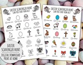 Printable Easter Scavenger Hunt for Kids – Outdoor & Indoor Egg Hunt – Family Activity PDF Download
