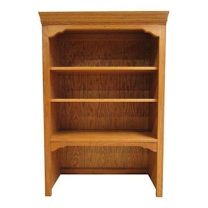 Ethan Allen Chippendale Canterbury Oak Dresser Hutch Top Shelf A