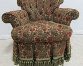 Super Quality French Regency Boudoir Tufted Revolving Slipper Chair Louis XV A
