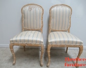 2 Century Furniture Fish Scales Carved Dining Room Side Chairs Italian Regency A