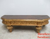 Custom French Regency Gold Gilt Louis XV Console Window Bench