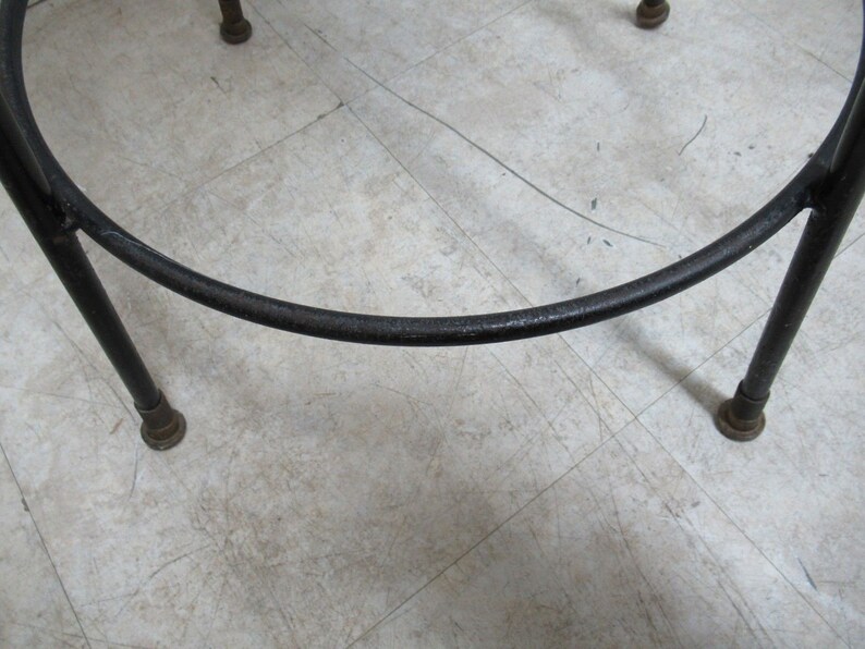 Pair of Mid Century Hair Pin Swivel Bar Counter Stools Chairs B