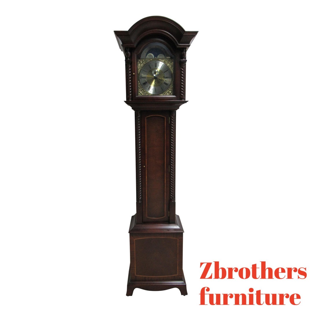James Stewart Son Inlaid Grandfather Clock Limited Ed. Woodland