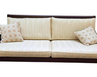 Rare Ethan Allen Double Cane Empire Sofa Couch West Indies British Classics
