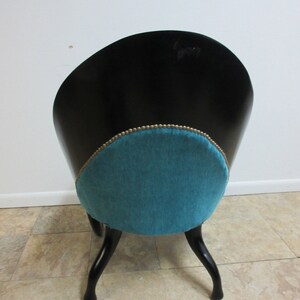 Funky Hollywood Regency Style Modern Scoop Back Fireside Lounge Club Chair A image 5