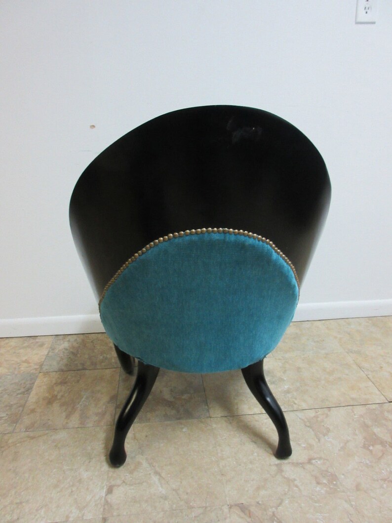 Funky Hollywood Regency Style Modern Scoop Back Fireside Lounge Club Chair A image 5
