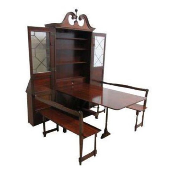 Antique Thomasville Ball Claw Secretary Desk Dyn Rite Hideaway Etsy