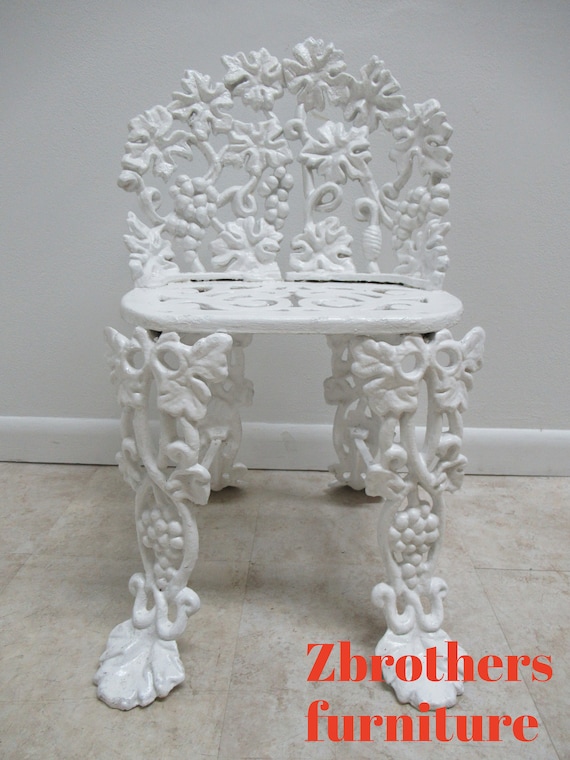 Antique Victorian Cast Iron Pierce Carved Garden Seat Bench Antique Victorian Cast Iron Pierce, Antique Victorian Cast Iron Garden Furniture