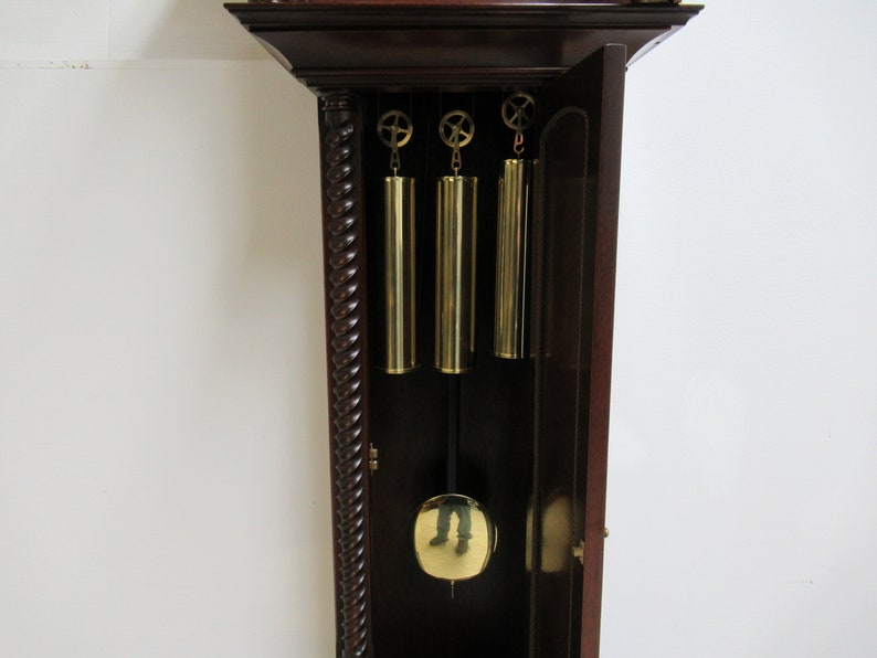 James Stewart Son Inlaid Grandfather Clock Limited Ed. Woodland