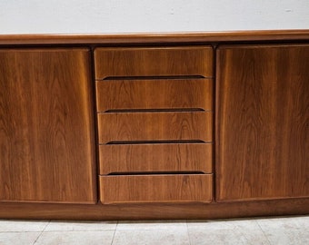 Danish modern Skovby Teak Sideboard Console Buffet Server Denmark Mid Century