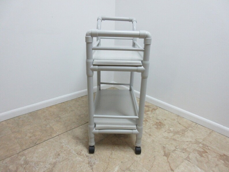 Vintage Mid Century Outdoor Patio Pool Server Bar Cart Liquor Cabinet T Cart