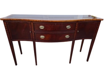 Ethan Allen 18th Century Mahogany Sideboard Buffet Credenza Server Hepplewhite