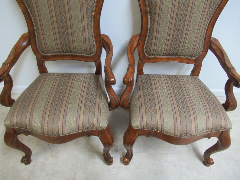 Ethan Allen Tuscany French Carved Dining Room Arm Chairs Etsy