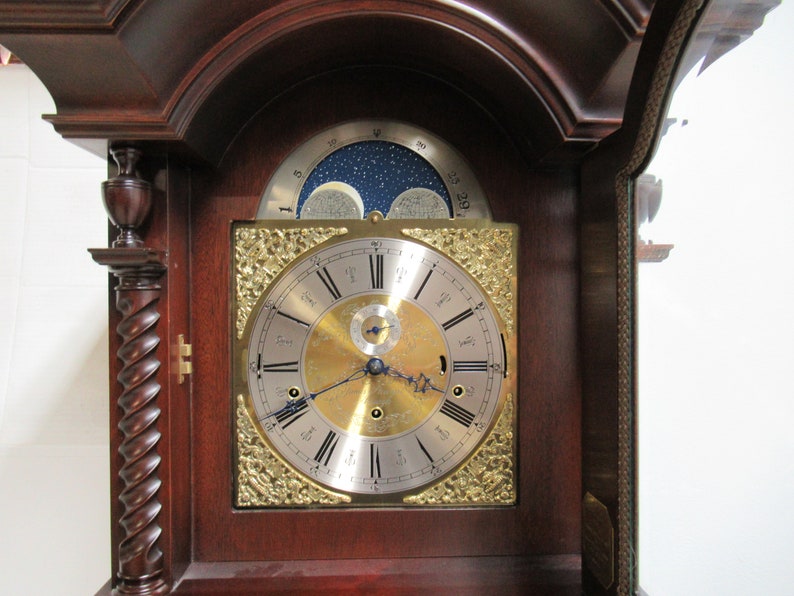 James Stewart Son Inlaid Grandfather Clock Limited Ed. Woodland