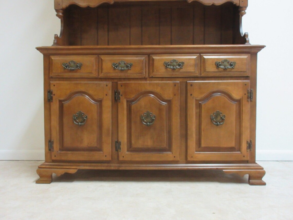 Keller Rock Maple Two Piece China Hutch Server Sideboard Etsy