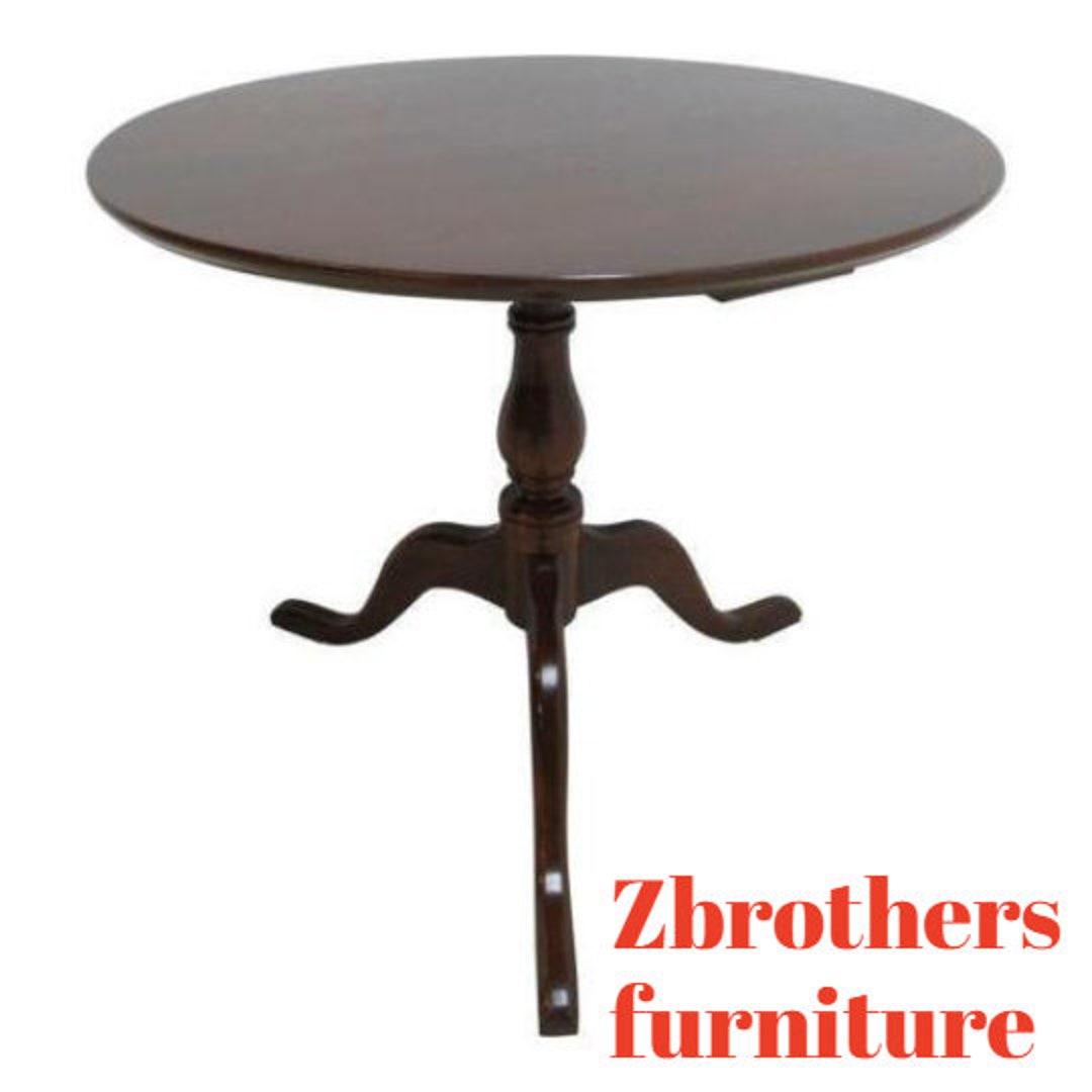 Harden Furniture Company Solid Cherry Pedestal Lamp End Table Etsy