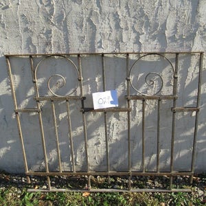 Antique Victorian Iron Gate Window Garden Fence Architectural Salvage Door #029