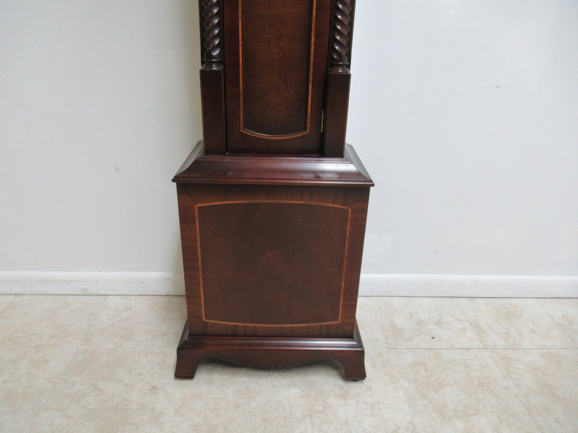 James Stewart Son Inlaid Grandfather Clock Limited Ed. Woodland