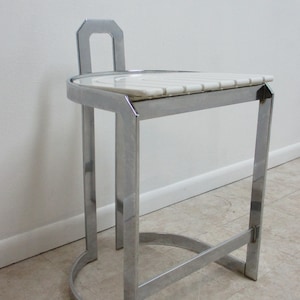 Vintage Design Institute Chrome Counter Bar Stool Mid Century
