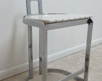 Vintage Design Institute Chrome Counter Bar Stool Mid Century