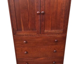 Ethan Allen American Impressions High Chest Dresser Armoire Mission Arts Crafts