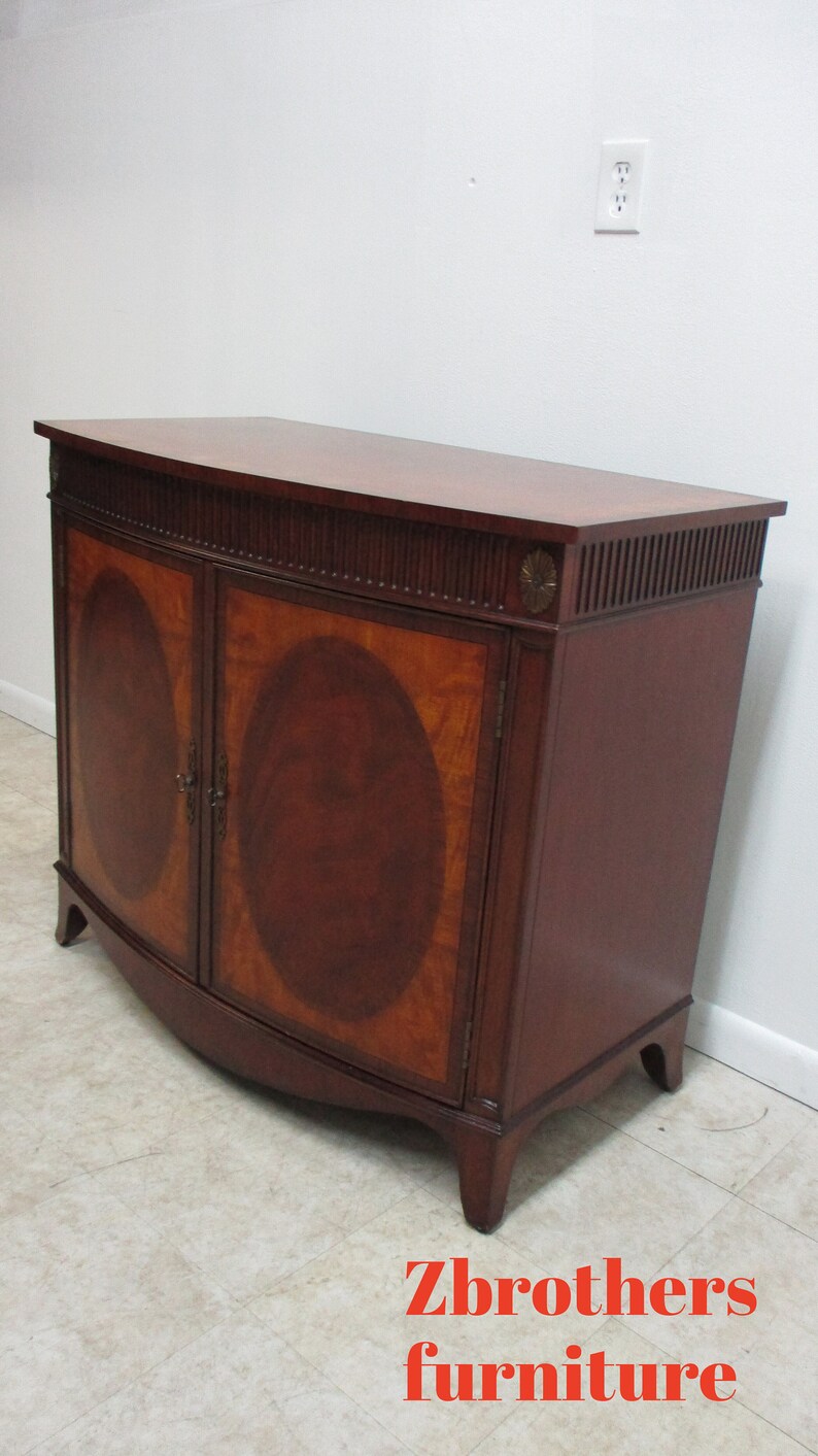Ethan Allen Easton Sideboard Server Buffet Console Marquetry Etsy