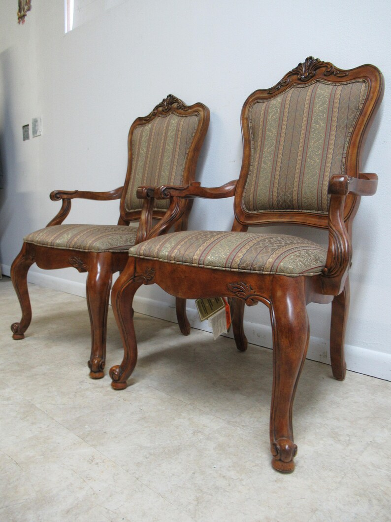 Ethan Allen Tuscany French Carved Dining Room Arm Chairs Etsy