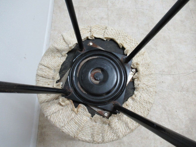 Pair of Mid Century Hair Pin Swivel Bar Counter Stools Chairs B
