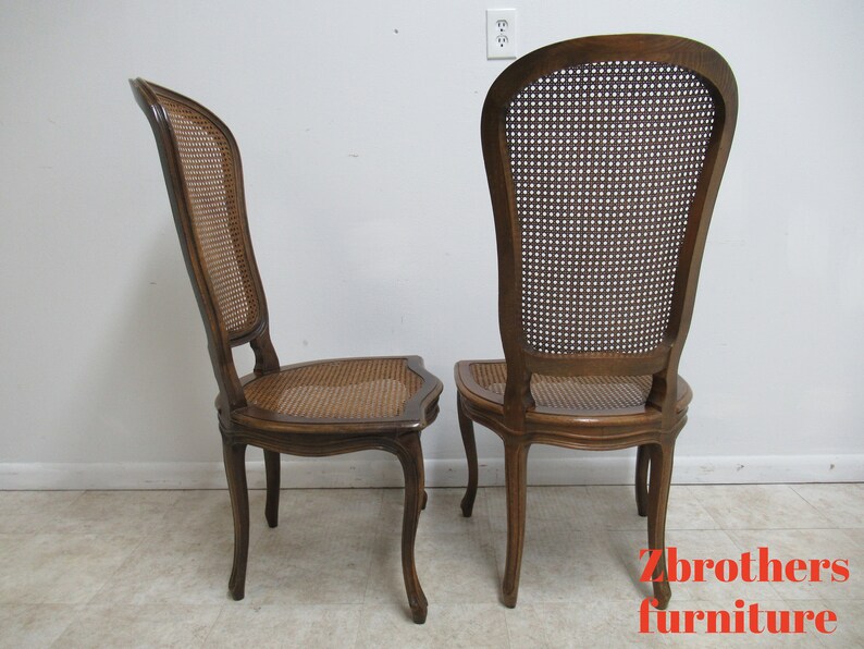 Pair Vintage Custom French Country Cane Back Dining Room Side Chairs A Furniture Dining Room Furniture Leadcampus Org