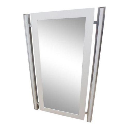 Vintage Mid Century Thayer Coggin Milo Baughman Aluminum Wall Dresser Mirror B