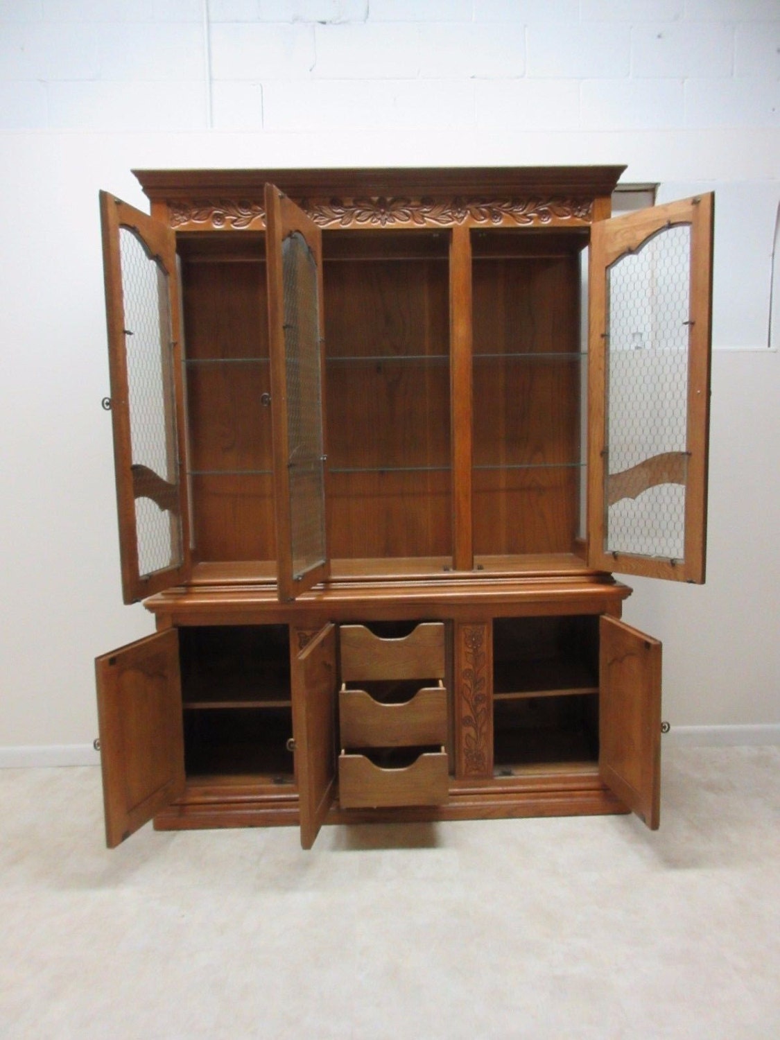 Hickory on sale china cabinet