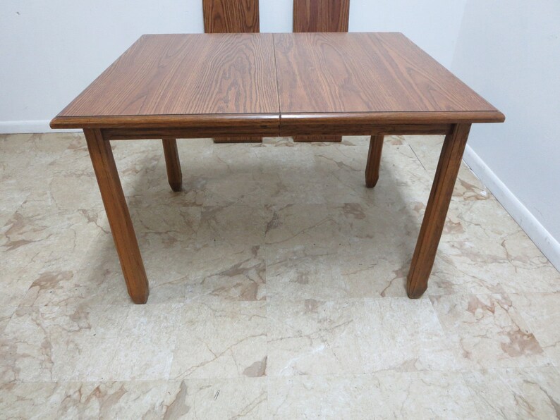 Brandt Ranch Oak Rustic Lodge Dining Room Work Table Mid Etsy