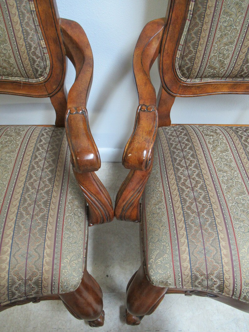 Ethan Allen Tuscany French Carved Dining Room Arm Chairs Etsy