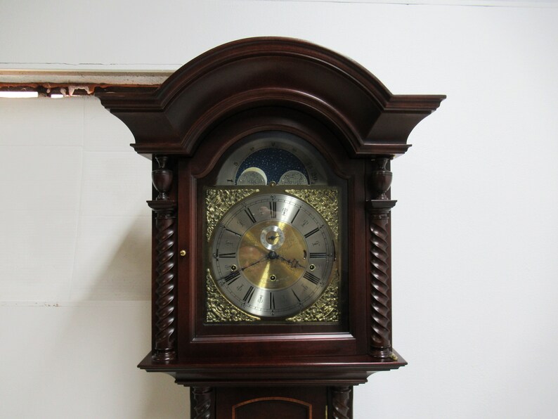 James Stewart Son Inlaid Grandfather Clock Limited Ed. Woodland
